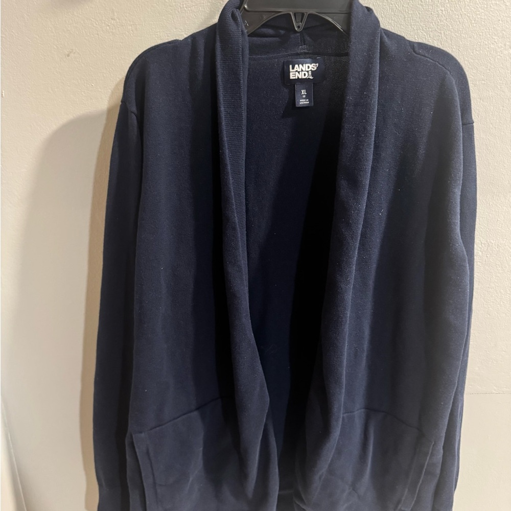 Lands' End Deep Blue Cardigan